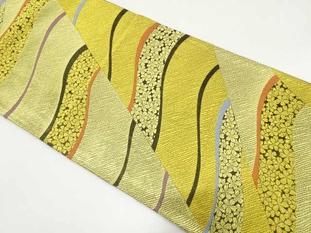 JAPANESE FUKURO OBI FOR FURISODE / WOVEN SAKURA